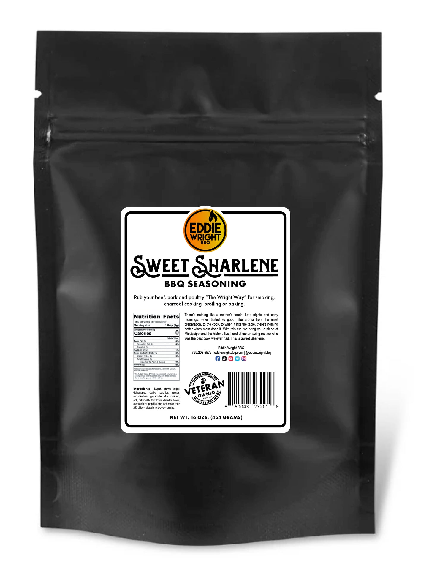 Sweet Sharlene BBQ Seasoning 1lb Bag